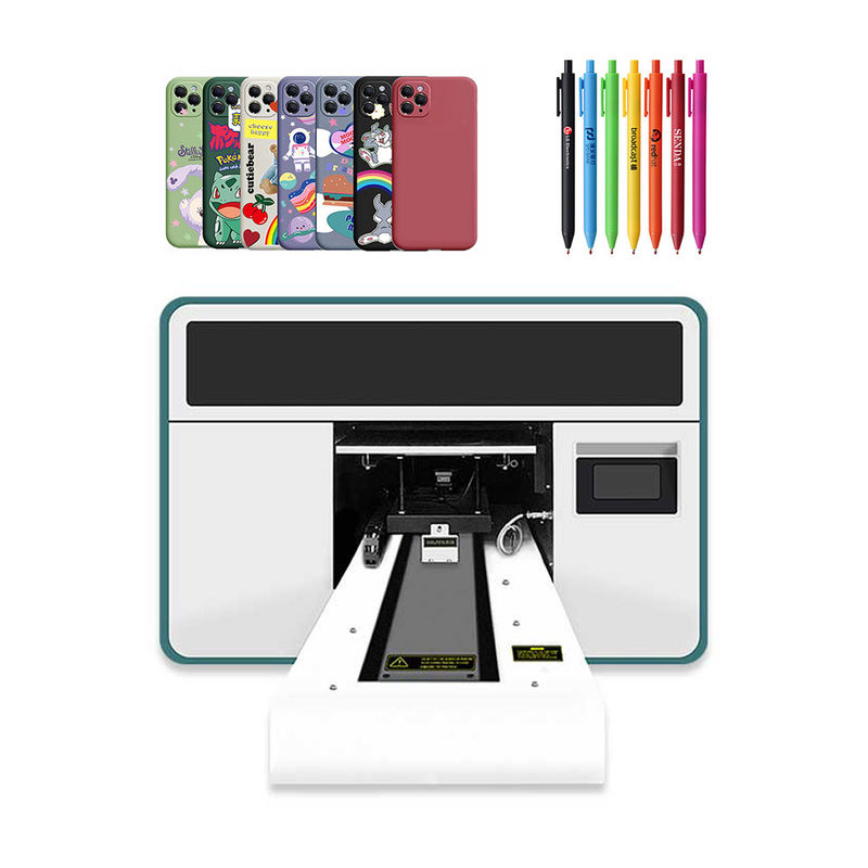 Impresora híbrida de U1HD con cabeza de impresión UV tamaño A3 máquina de impresión de fundas para teléfonos 3D