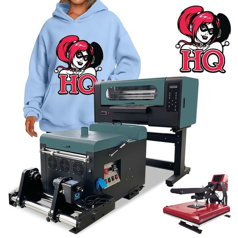 Impresora de películas de PET A3 DTF T-Shirt Impresora con máquina de sacudida de polvo para cabeza de remolque