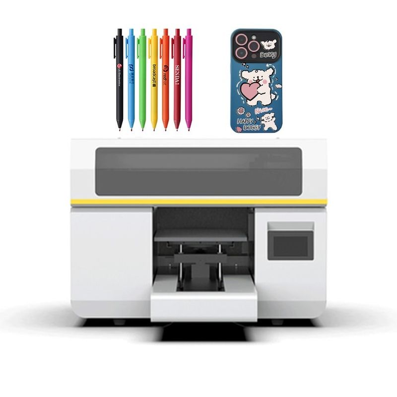Impresora UV híbrida de tamaño digital A3 Impresora UV de inyección de tinta de rodillo a rodillo