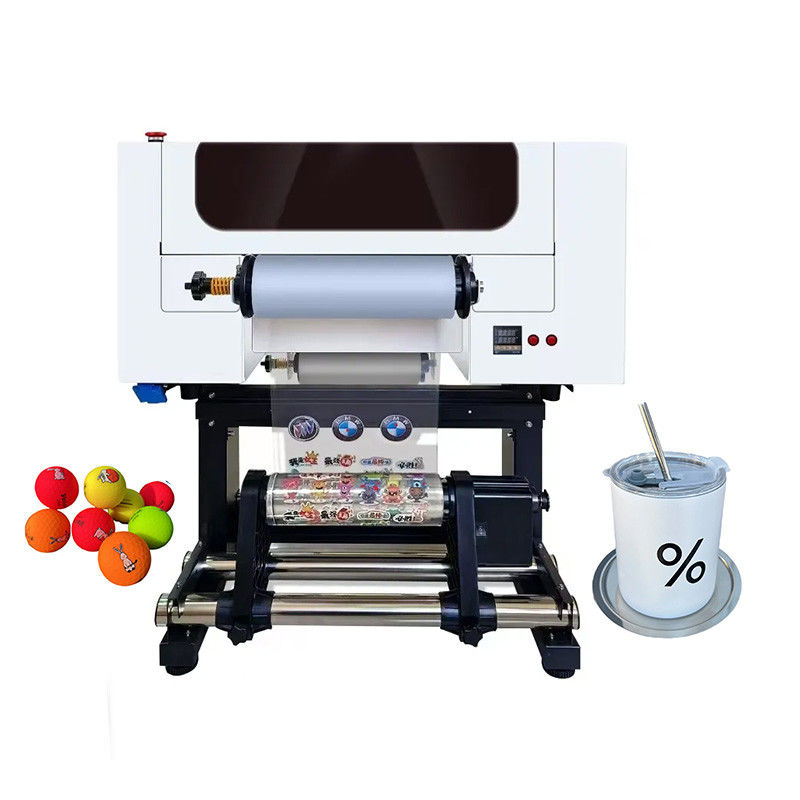 Impresora DTF UV de 30 cm con dos cabezas A3 DTF UV para botellas de plástico acrílico