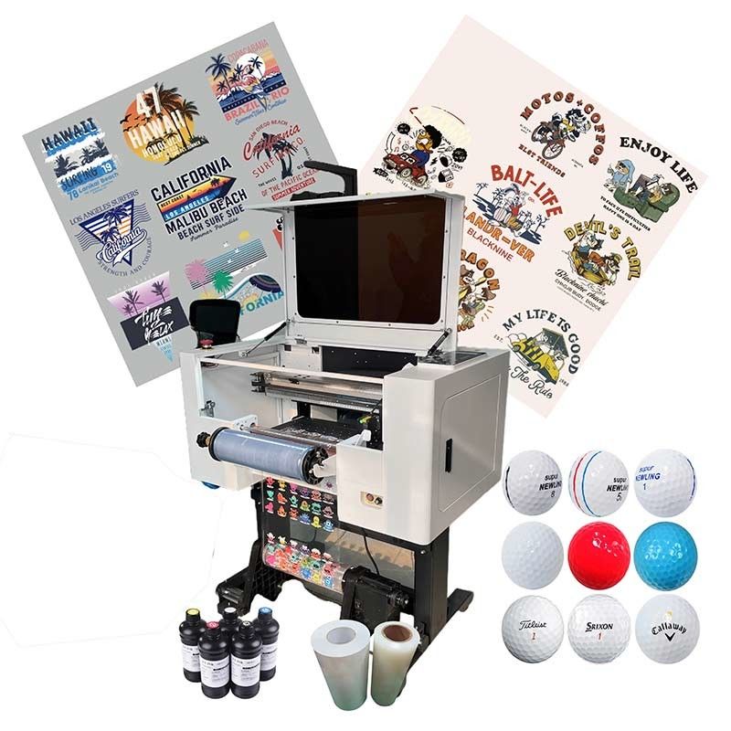 Impresora DTF UV de 30CM de fábrica Impresora DTF UV A3 con laminación para pegatinas