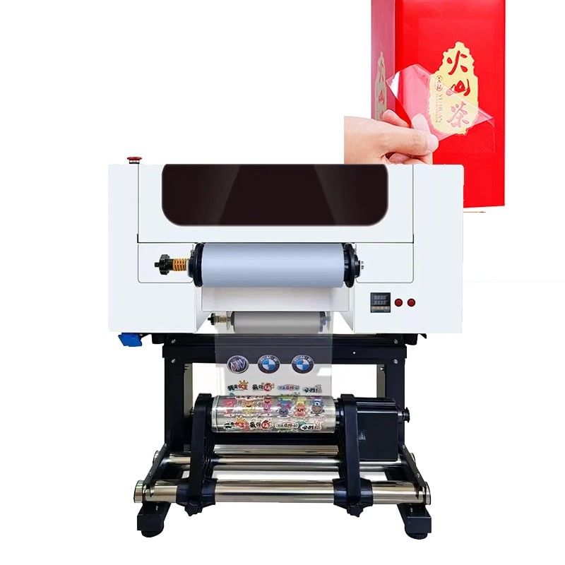 Impresora DTF UV de 30 cm de rodillo a rodillo Impresora DTF UV A3 con laminador para pegatinas