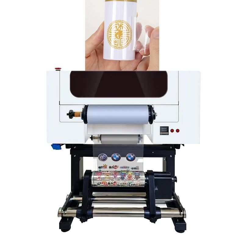 Impresora DTF UV de 30 cm Logotipo de impresión de rollo a rollo Impresora DTF UV A3 para pegatinas