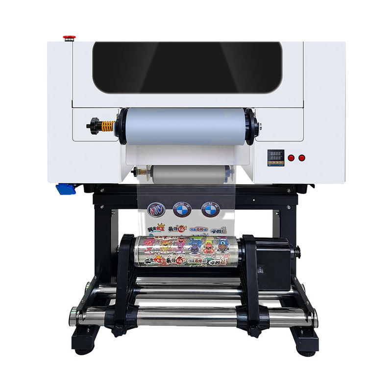 Impresora de DTF UV de A3 de rodillo a rodillo Impresora de DTF UV de 30 cm con laminación automática