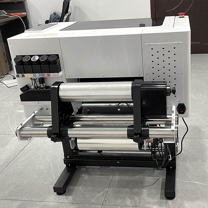 Impresora DTF UV de 30 cm de rodillo a rodillo Impresora DTF UV A3 con laminador para pegatinas