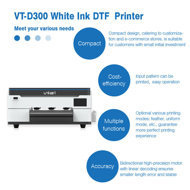 Impresora DTF A3 Blanca de 2024 XP600 Película para mascotas de 13 pulgadas para cualquier textil
