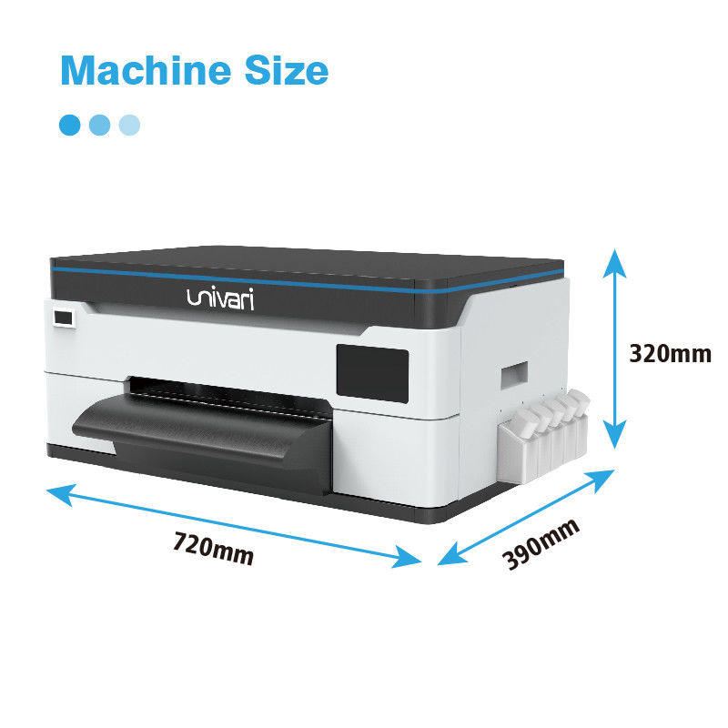 Máquina de transferencia de DTF de escritorio automático de tamaño compacto A3 Impresora DTF UV de inyección de tinta con cabeza F1080 XP600