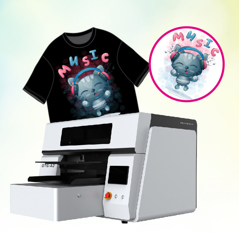 Impresora de camisetas DTG para tejidos oscuros Directamente a la prenda Sistema de base de tinta blanca