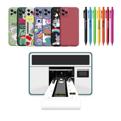 Impresora híbrida UV de cuero tamaño A3 Impresoras de inyección de tinta UV de cama plana Impresoras 3D