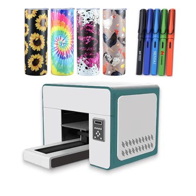 Impresora con cilindro de taza UV A3 Impresora de escritorio pequeña A3 Impresora UV de cama plana Botella acrílica