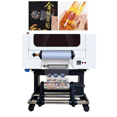 Impresora DTF UV de 2024 A3 Logotipo de impresión Impresora DTF UV de 30CM con laminado para pegatinas