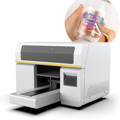Máquina de impresión de botellas híbridas A3 UV de múltiples aplicaciones para usos cilíndricos